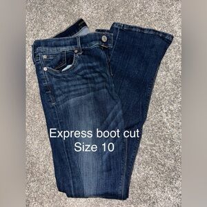 Express Women's Boot Cut Jeans - Dark Blue
